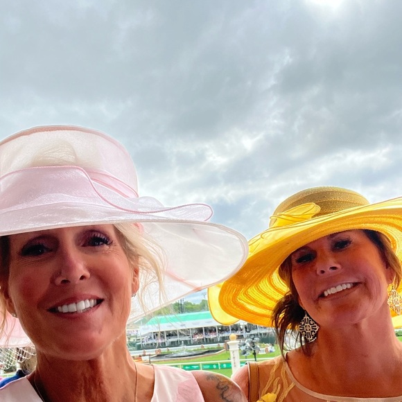 August Hats Big Flower Organza Wide brim Hat - Picture 5 of 7